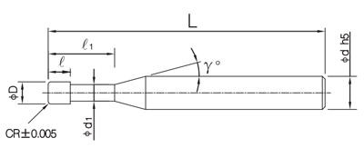 HGXRP 4-Flute Short Corner Radius End Mill