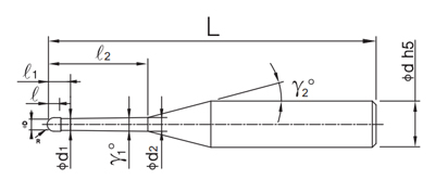 HGXPB2 2-Flute Taper Neck Ball End Mill