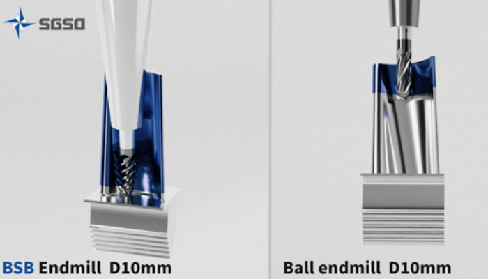 High-Performance End Mill for Blade Machining